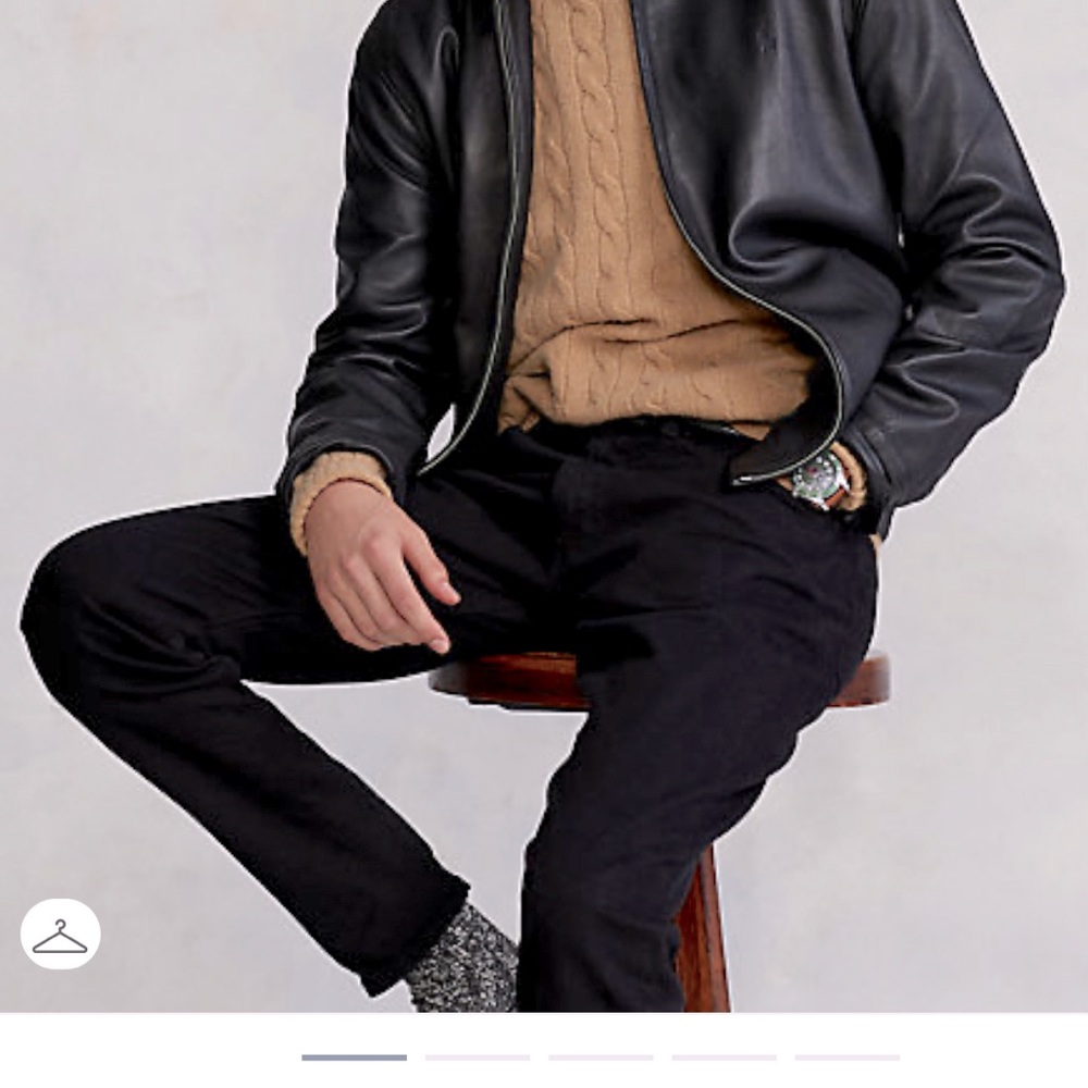 Ralph Lauren NWT Mens Medium Black Leather Jacket